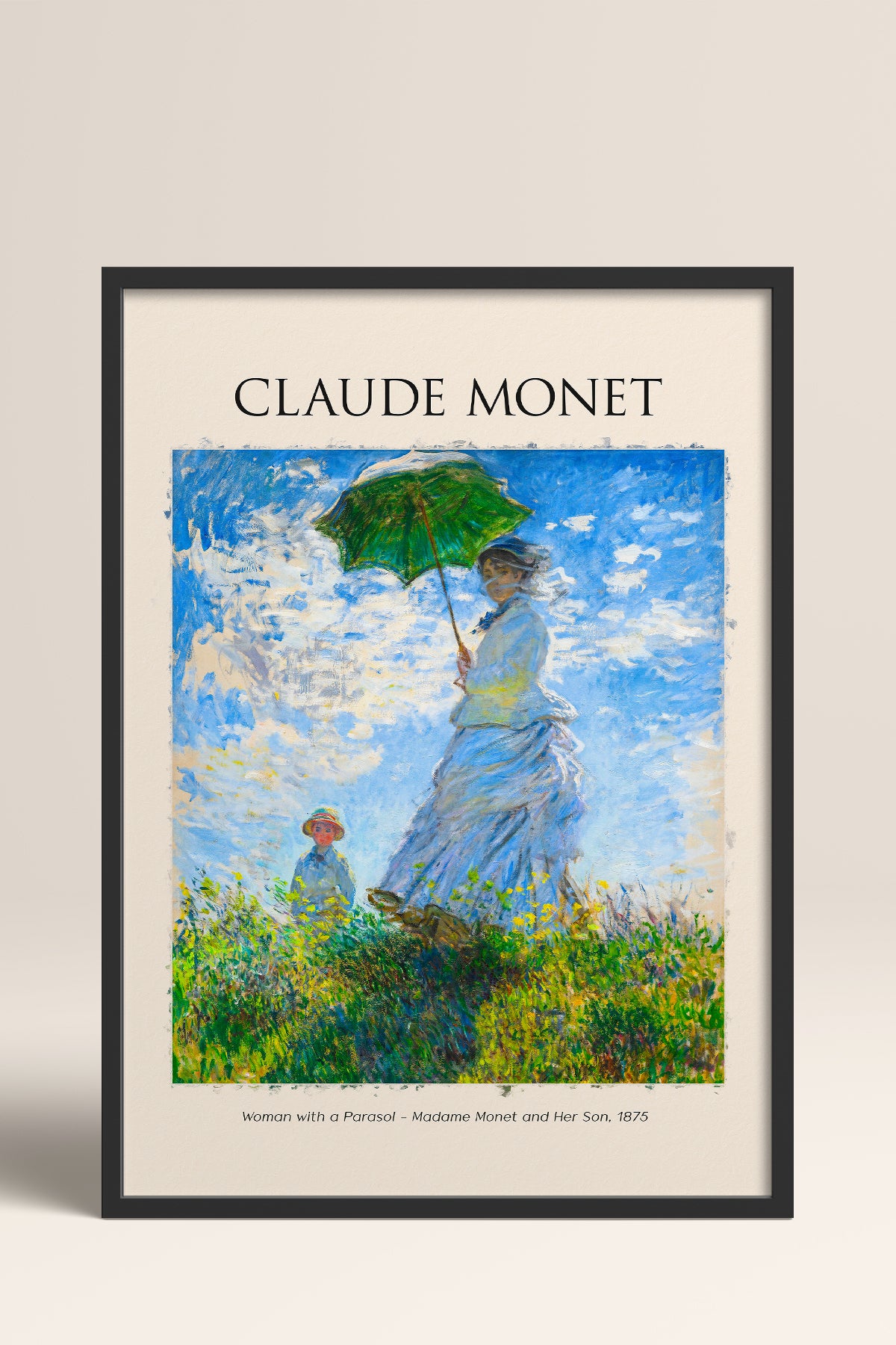 HOMEPACK Ahşap Çerçeveli Tablo Çerçeveli Poster Sanatsal Modern Duvar Dekoru MONET-01