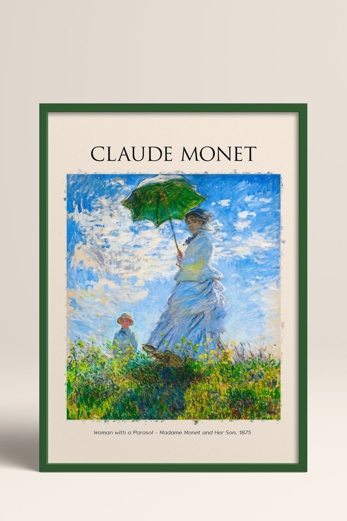 HOMEPACK Ahşap Çerçeveli Tablo Çerçeveli Poster Sanatsal Modern Duvar Dekoru MONET-01