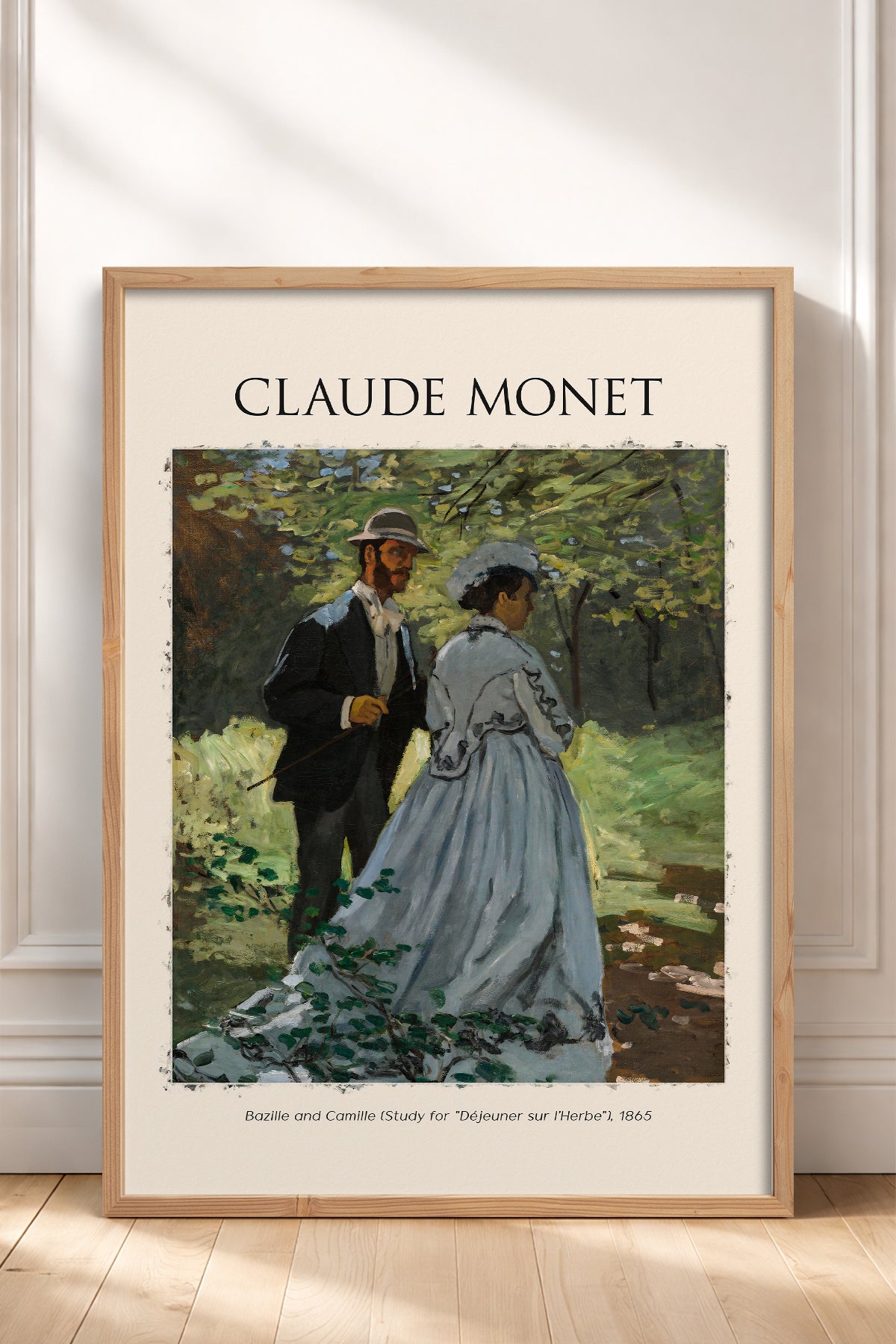 HOMEPACK Ahşap Çerçeveli Tablo Çerçeveli Poster Sanatsal Modern Duvar Dekoru MONET-02