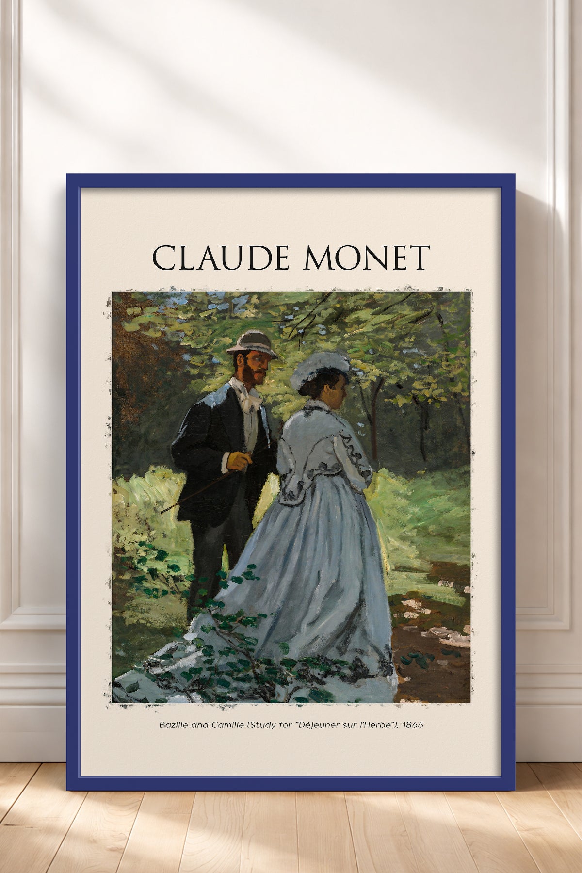 HOMEPACK Ahşap Çerçeveli Tablo Çerçeveli Poster Sanatsal Modern Duvar Dekoru MONET-02
