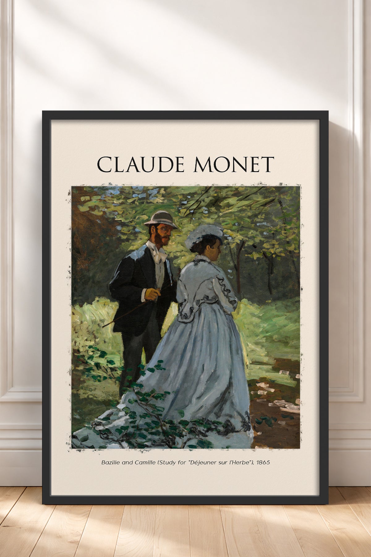 HOMEPACK Ahşap Çerçeveli Tablo Çerçeveli Poster Sanatsal Modern Duvar Dekoru MONET-02