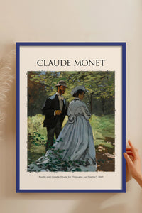 HOMEPACK Ahşap Çerçeveli Tablo Çerçeveli Poster Sanatsal Modern Duvar Dekoru MONET-02