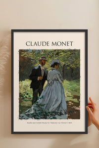 HOMEPACK Ahşap Çerçeveli Tablo Çerçeveli Poster Sanatsal Modern Duvar Dekoru MONET-02