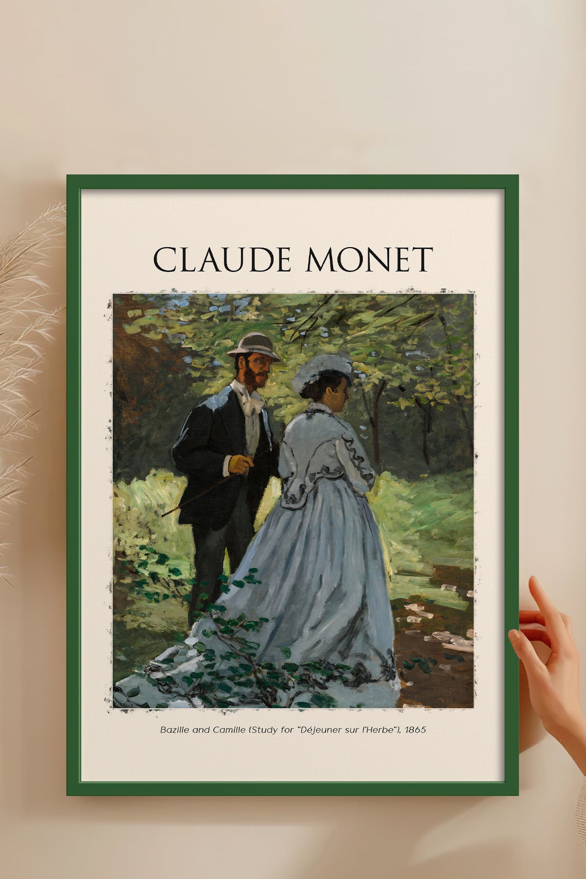 HOMEPACK Ahşap Çerçeveli Tablo Çerçeveli Poster Sanatsal Modern Duvar Dekoru MONET-02