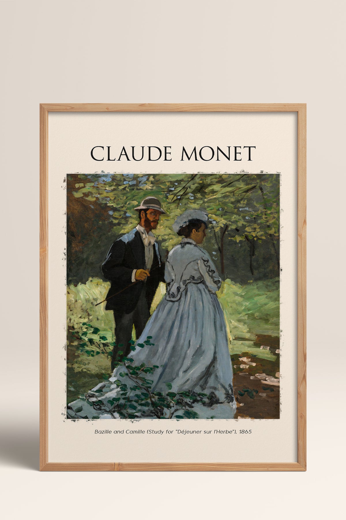 HOMEPACK Ahşap Çerçeveli Tablo Çerçeveli Poster Sanatsal Modern Duvar Dekoru MONET-02