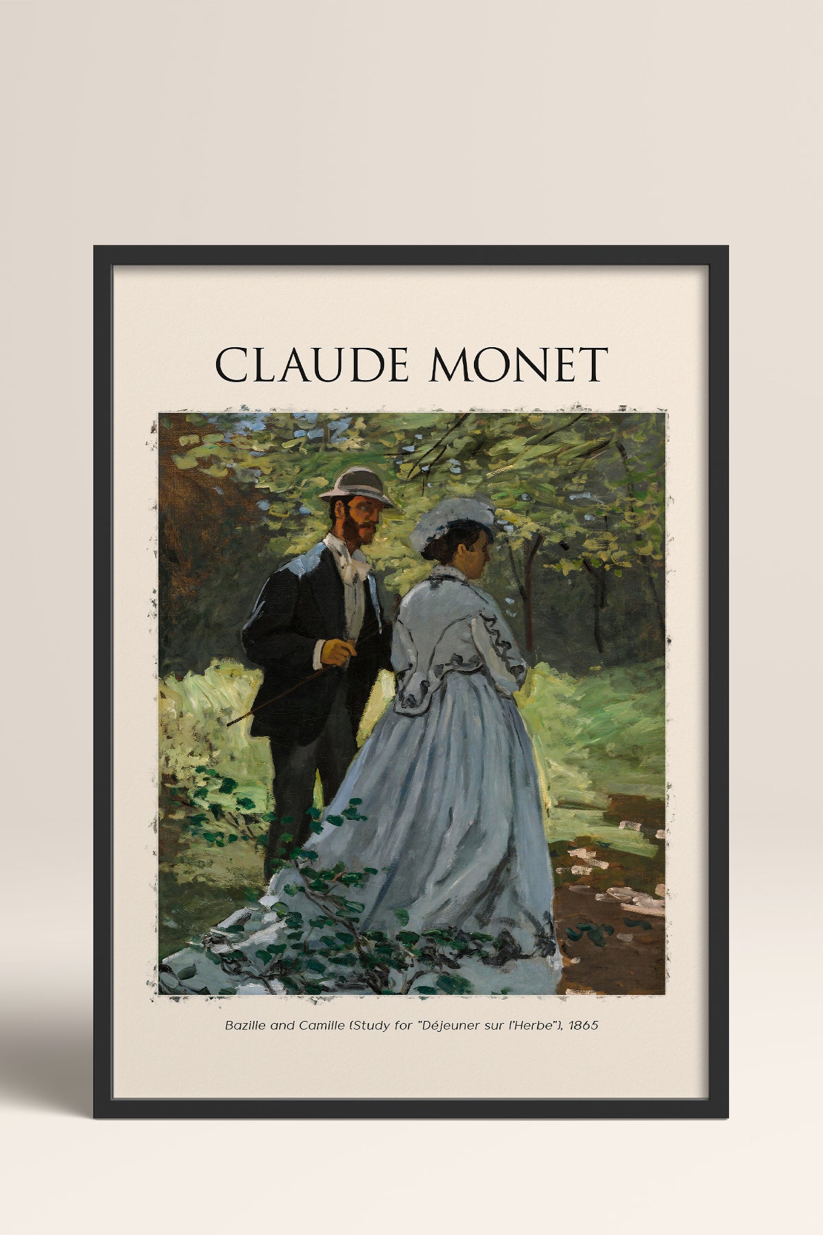 HOMEPACK Ahşap Çerçeveli Tablo Çerçeveli Poster Sanatsal Modern Duvar Dekoru MONET-02