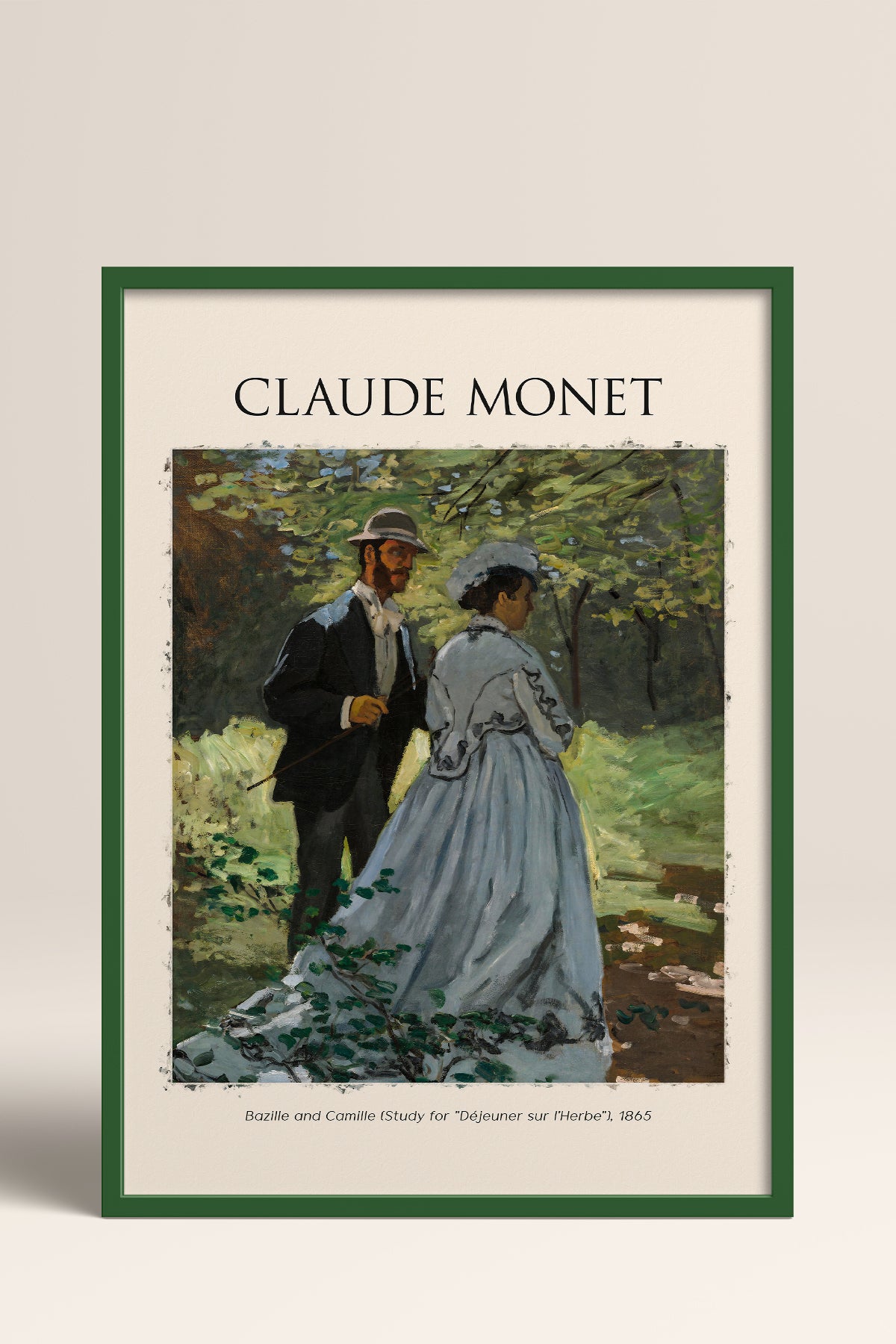 HOMEPACK Ahşap Çerçeveli Tablo Çerçeveli Poster Sanatsal Modern Duvar Dekoru MONET-02
