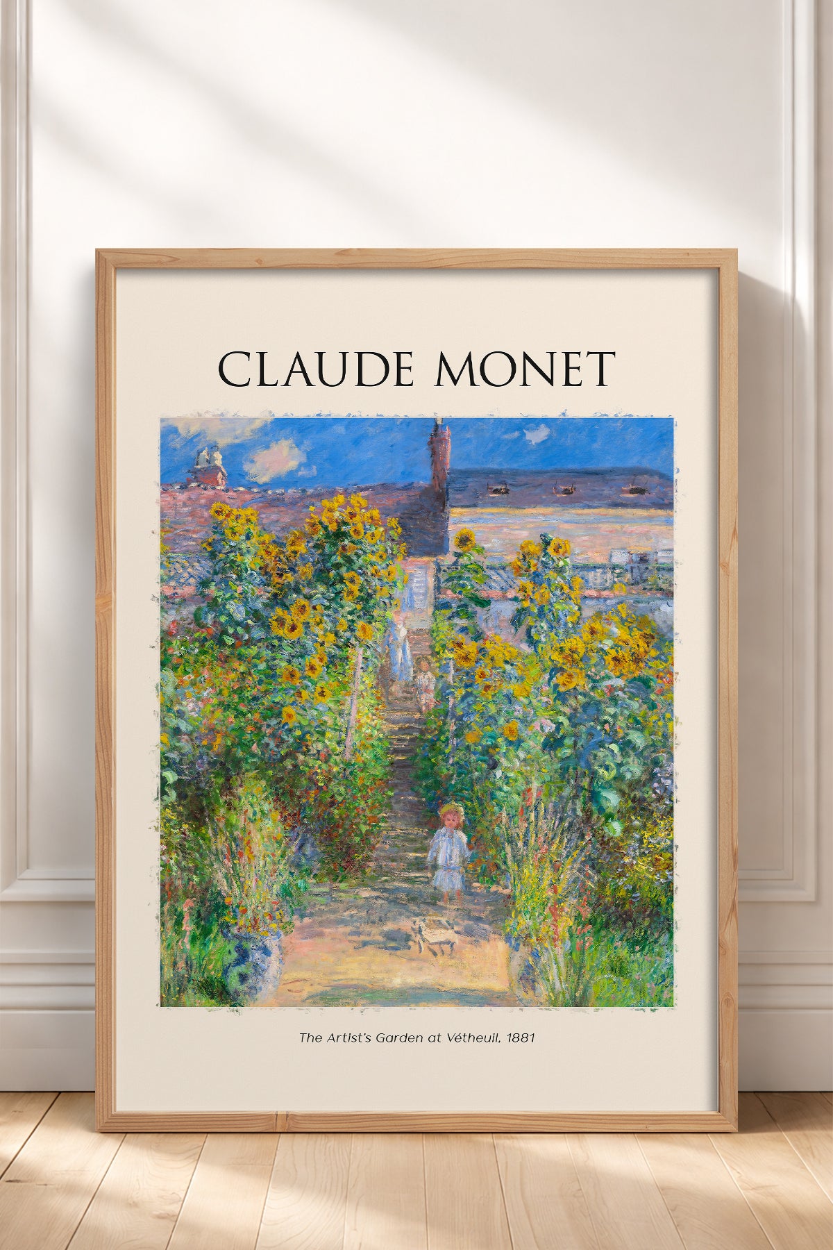 HOMEPACK Ahşap Çerçeveli Tablo Çerçeveli Poster Sanatsal Modern Duvar Dekoru MONET-03