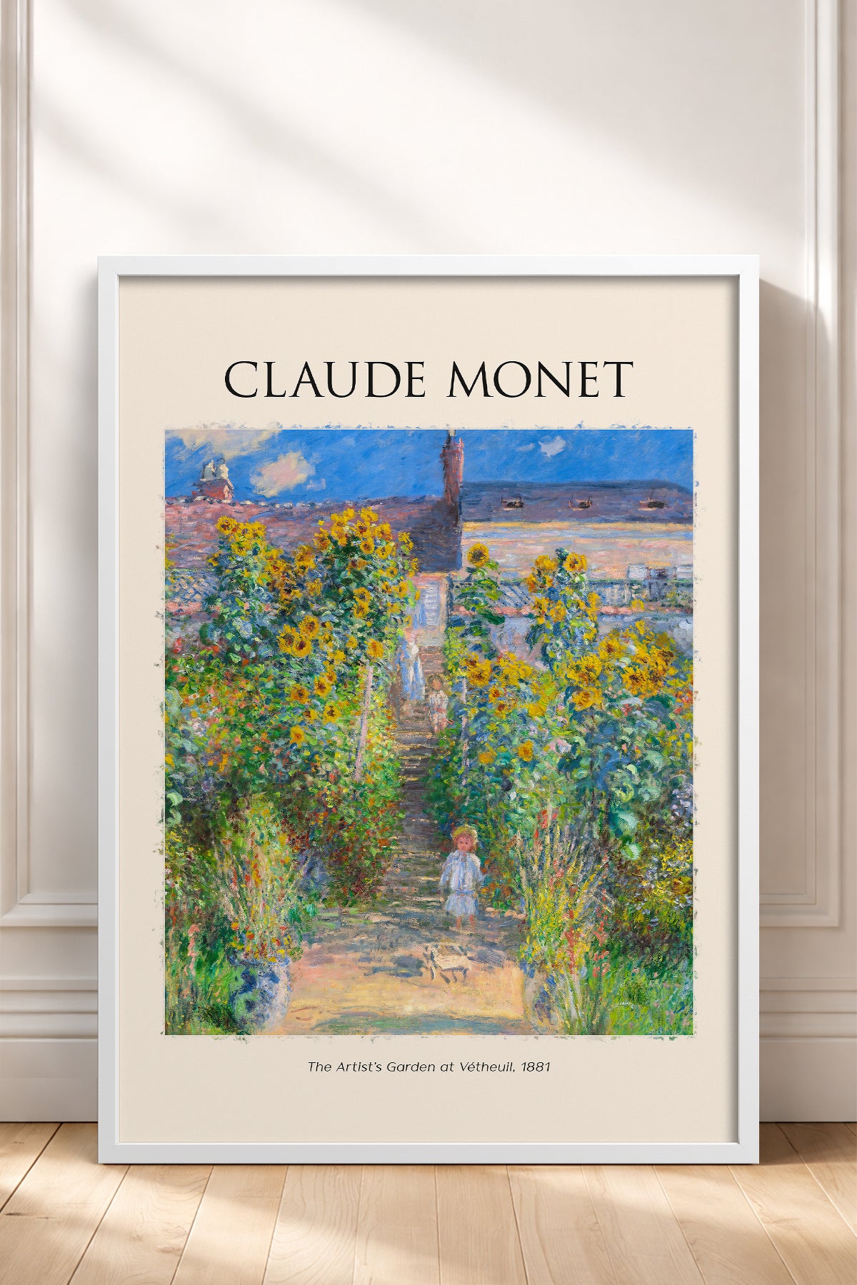 HOMEPACK Ahşap Çerçeveli Tablo Çerçeveli Poster Sanatsal Modern Duvar Dekoru MONET-03