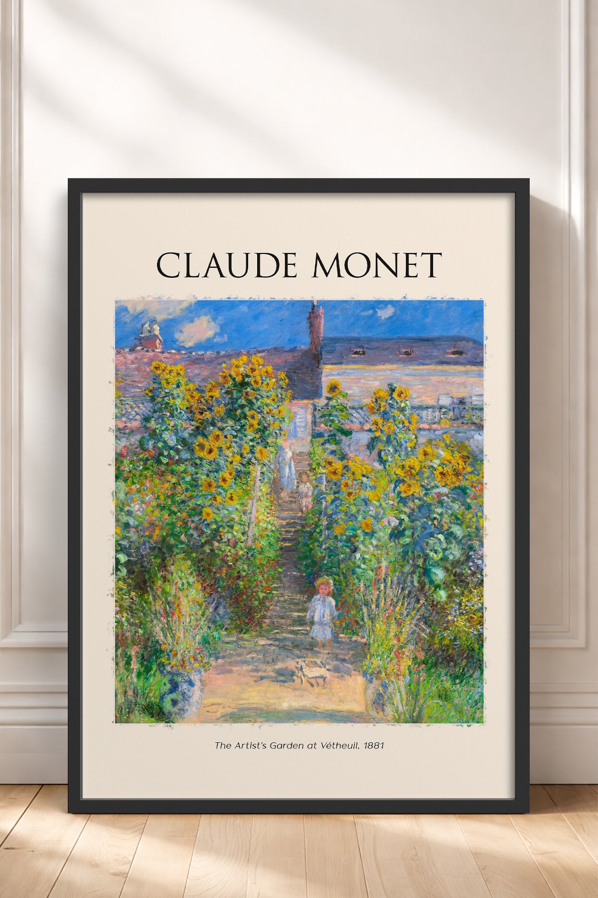 HOMEPACK Ahşap Çerçeveli Tablo Çerçeveli Poster Sanatsal Modern Duvar Dekoru MONET-03