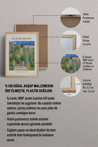HOMEPACK Ahşap Çerçeveli Tablo Çerçeveli Poster Sanatsal Modern Duvar Dekoru MONET-03