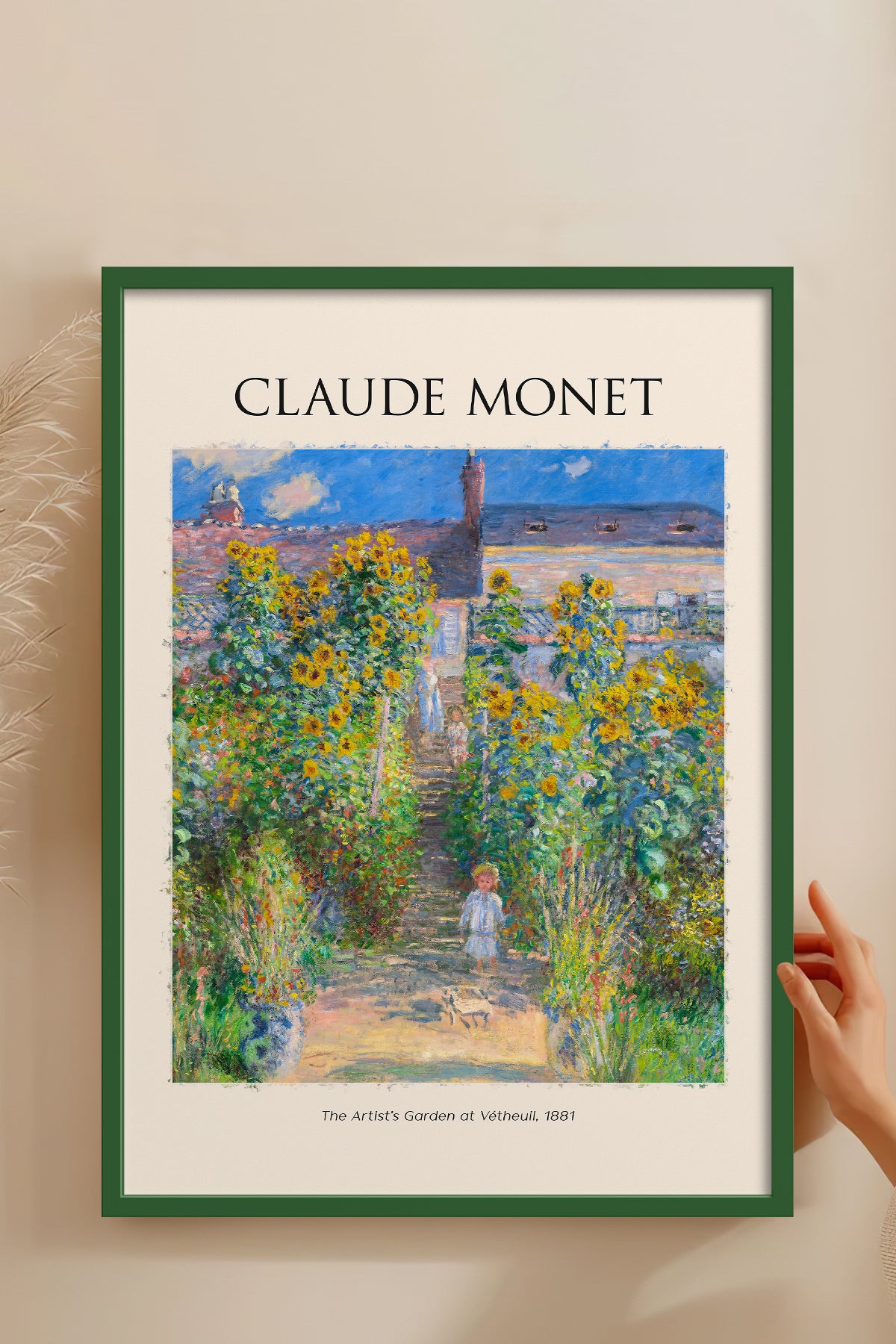 HOMEPACK Ahşap Çerçeveli Tablo Çerçeveli Poster Sanatsal Modern Duvar Dekoru MONET-03