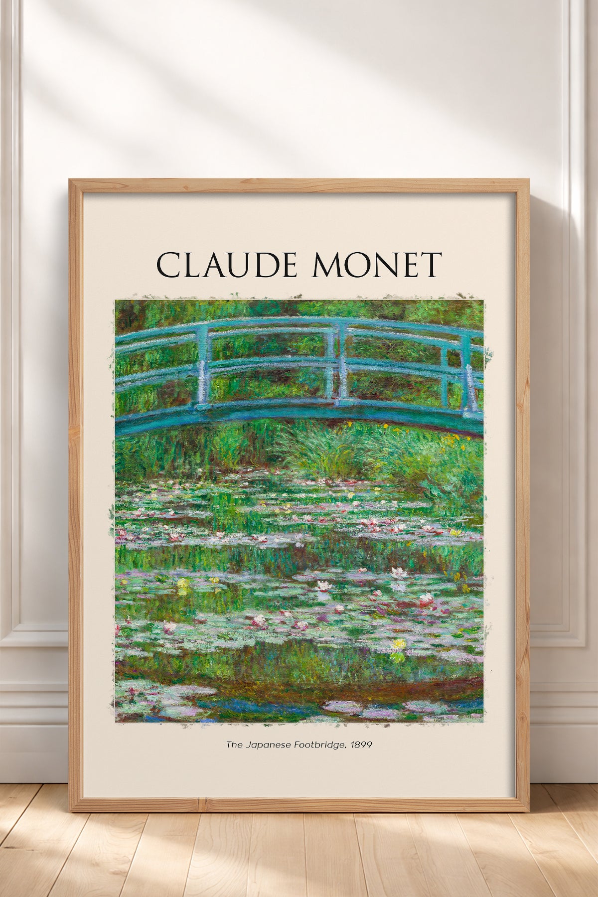 HOMEPACK Ahşap Çerçeveli Tablo Çerçeveli Poster Sanatsal Modern Duvar Dekoru MONET-04