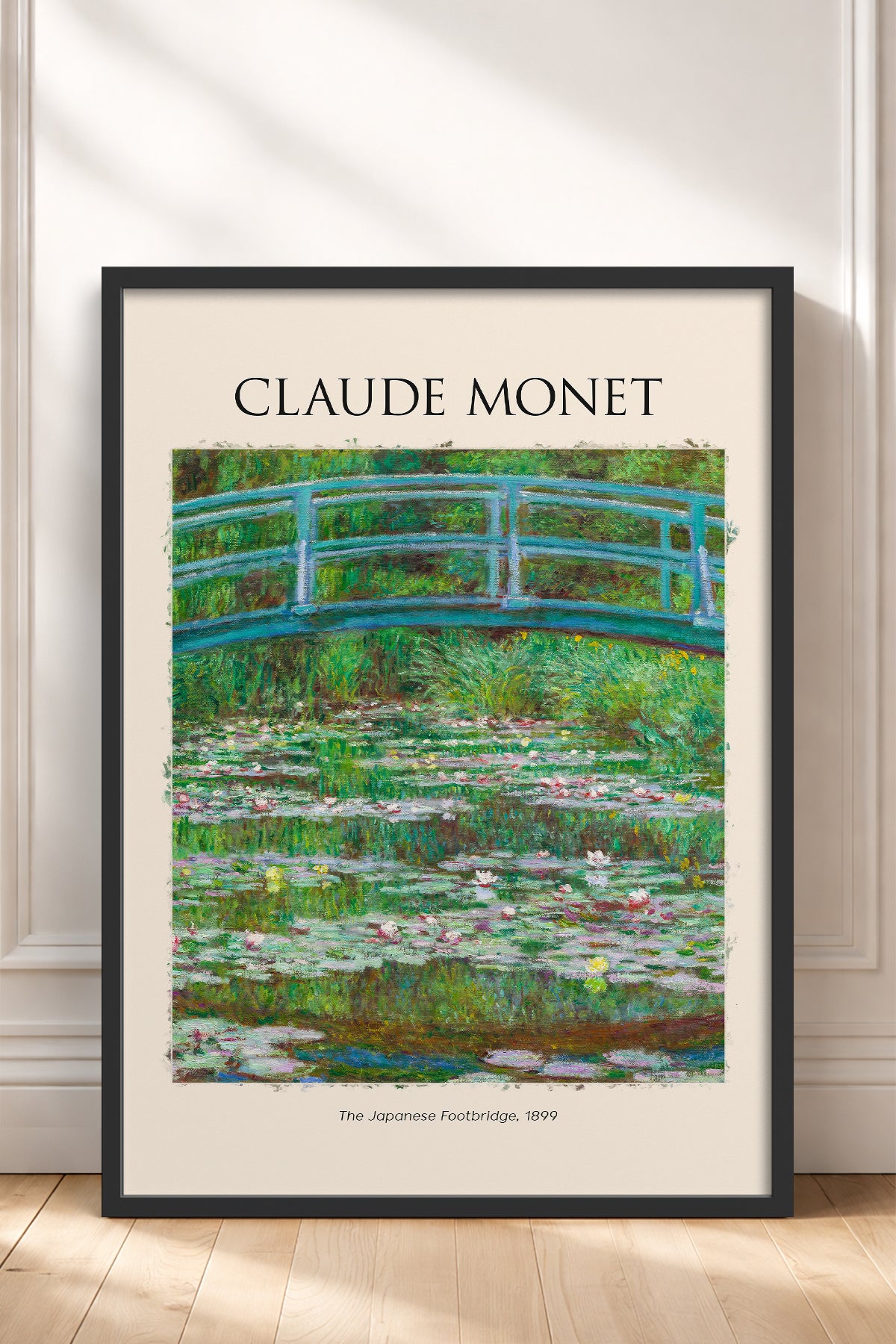 HOMEPACK Ahşap Çerçeveli Tablo Çerçeveli Poster Sanatsal Modern Duvar Dekoru MONET-04