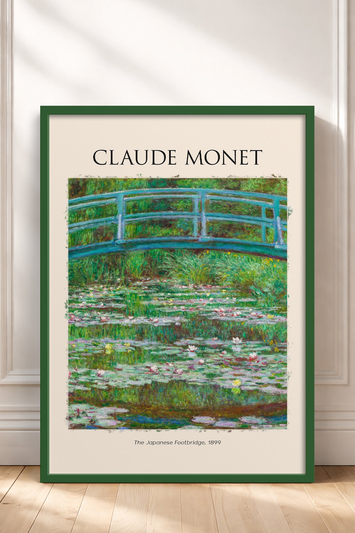 HOMEPACK Ahşap Çerçeveli Tablo Çerçeveli Poster Sanatsal Modern Duvar Dekoru MONET-04
