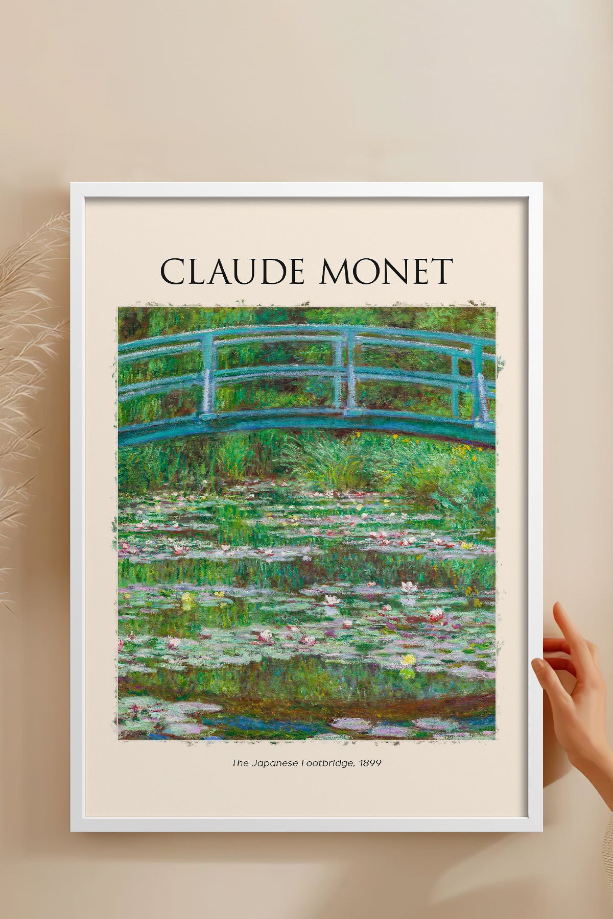 HOMEPACK Ahşap Çerçeveli Tablo Çerçeveli Poster Sanatsal Modern Duvar Dekoru MONET-04