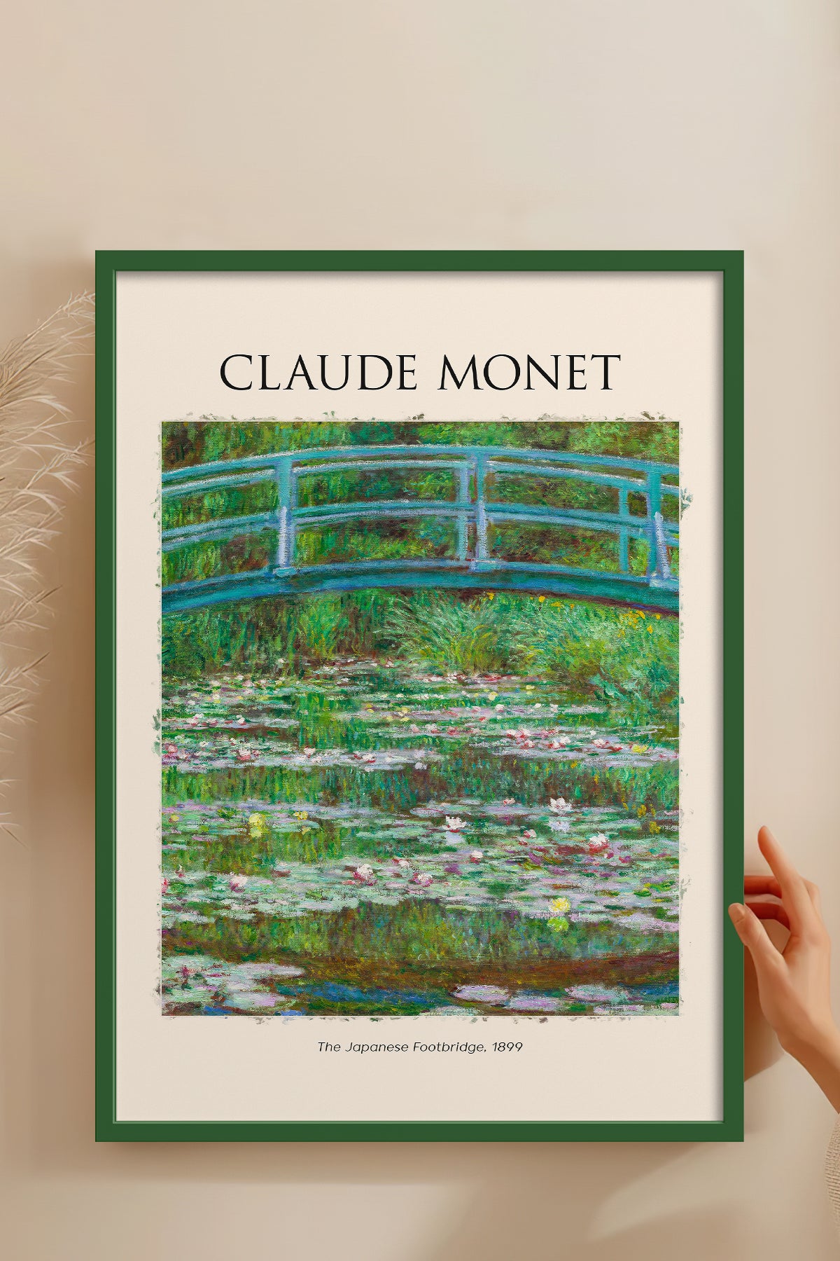 HOMEPACK Ahşap Çerçeveli Tablo Çerçeveli Poster Sanatsal Modern Duvar Dekoru MONET-04