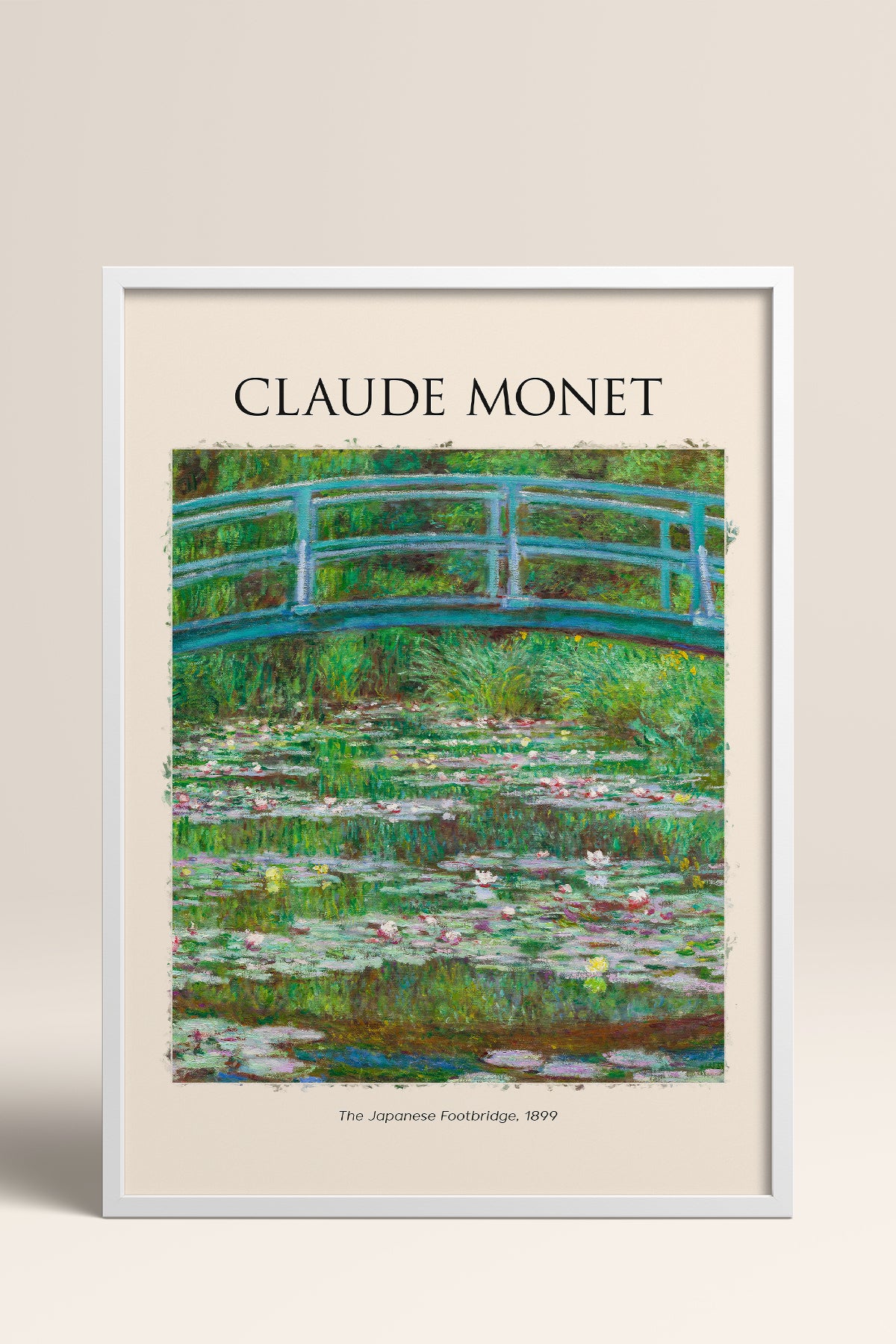 HOMEPACK Ahşap Çerçeveli Tablo Çerçeveli Poster Sanatsal Modern Duvar Dekoru MONET-04