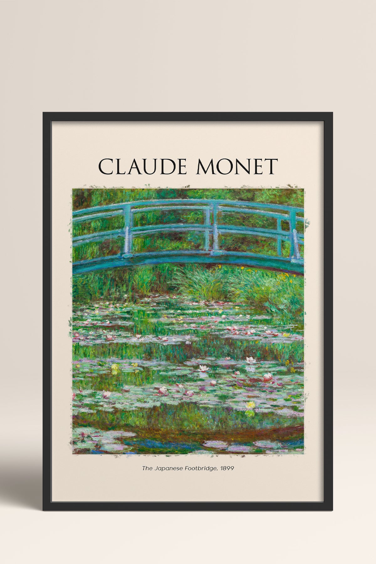 HOMEPACK Ahşap Çerçeveli Tablo Çerçeveli Poster Sanatsal Modern Duvar Dekoru MONET-04