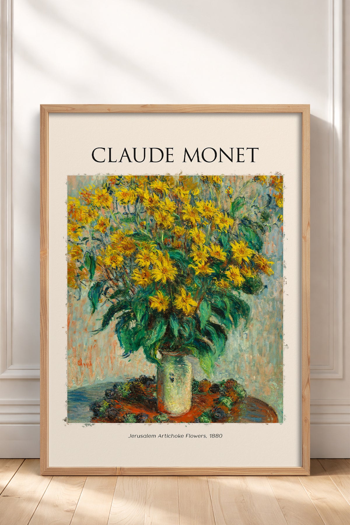 HOMEPACK Ahşap Çerçeveli Tablo Çerçeveli Poster Sanatsal Modern Duvar Dekoru MONET-05