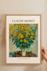 HOMEPACK Ahşap Çerçeveli Tablo Çerçeveli Poster Sanatsal Modern Duvar Dekoru MONET-05
