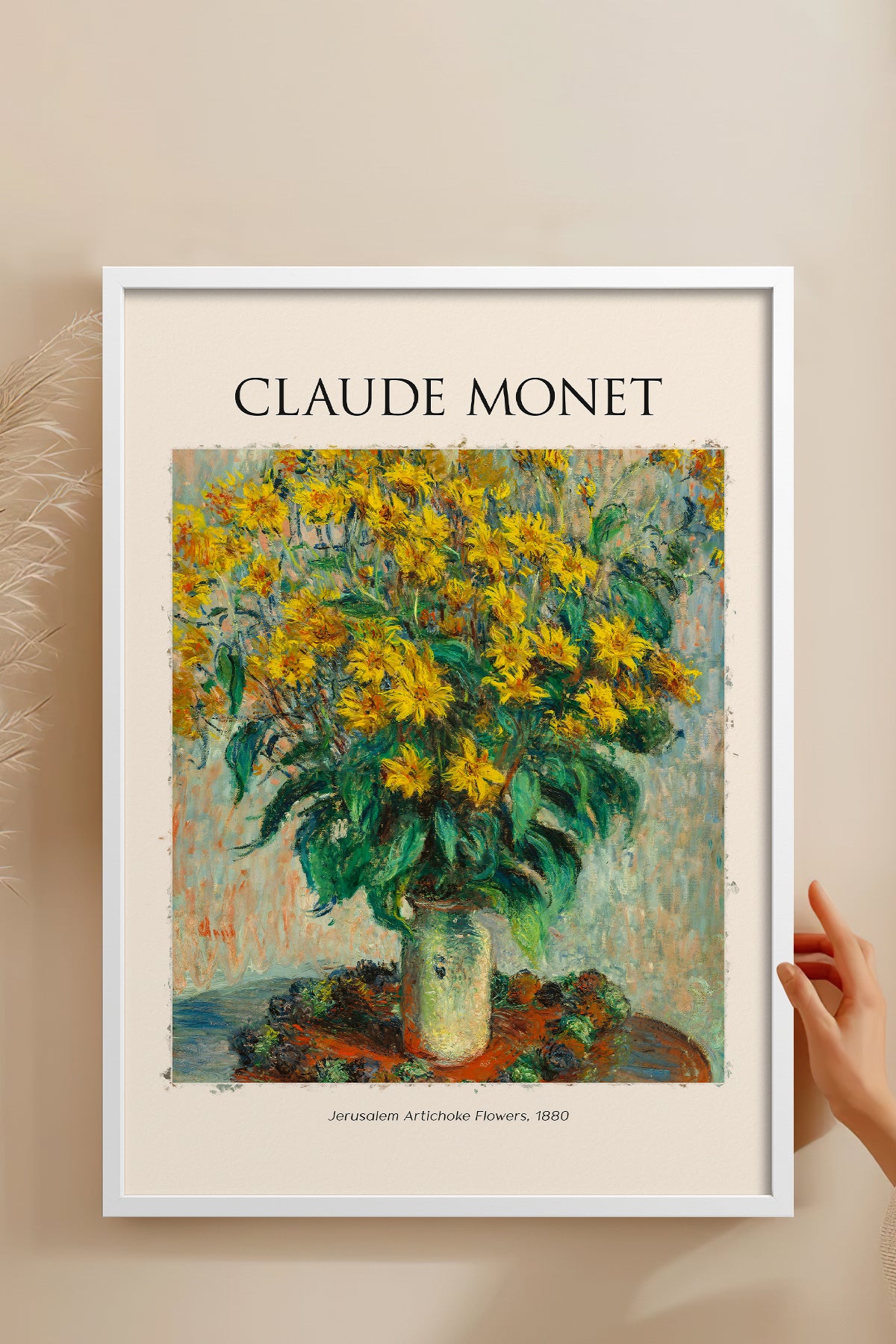 HOMEPACK Ahşap Çerçeveli Tablo Çerçeveli Poster Sanatsal Modern Duvar Dekoru MONET-05