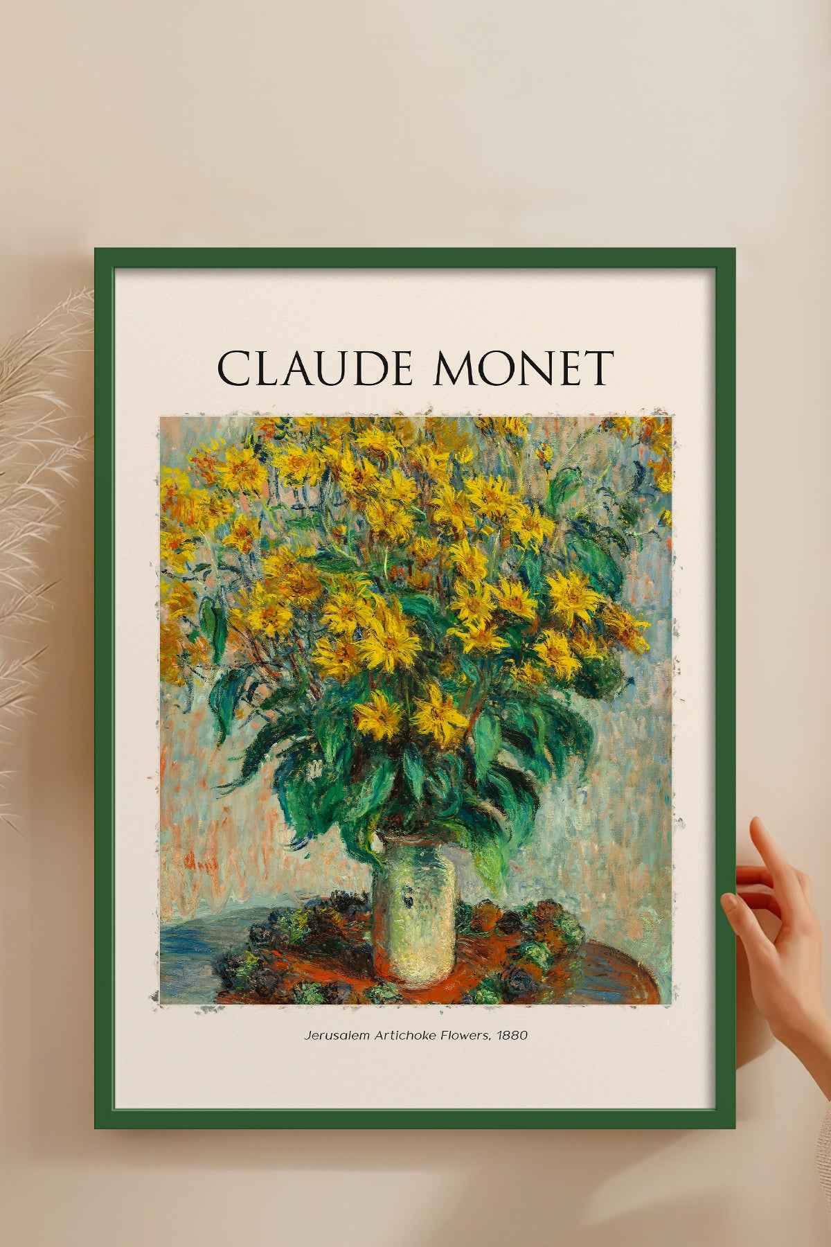 HOMEPACK Ahşap Çerçeveli Tablo Çerçeveli Poster Sanatsal Modern Duvar Dekoru MONET-05