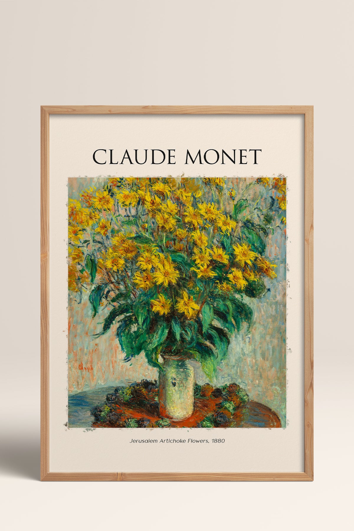 HOMEPACK Ahşap Çerçeveli Tablo Çerçeveli Poster Sanatsal Modern Duvar Dekoru MONET-05