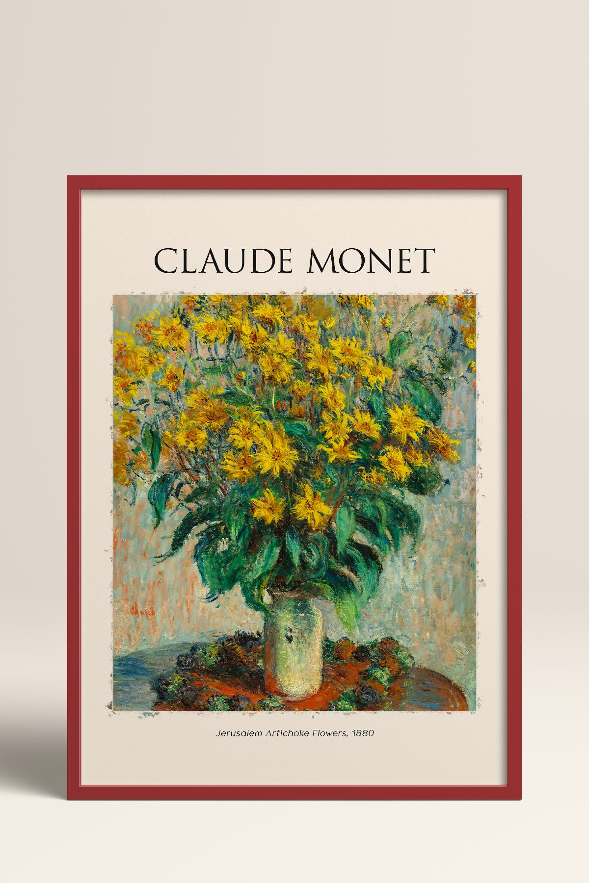 HOMEPACK Ahşap Çerçeveli Tablo Çerçeveli Poster Sanatsal Modern Duvar Dekoru MONET-05