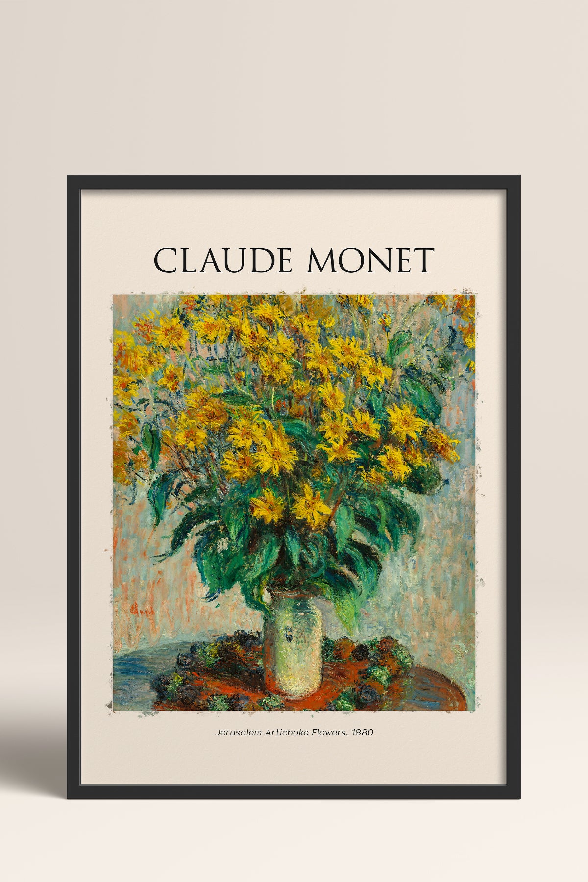 HOMEPACK Ahşap Çerçeveli Tablo Çerçeveli Poster Sanatsal Modern Duvar Dekoru MONET-05