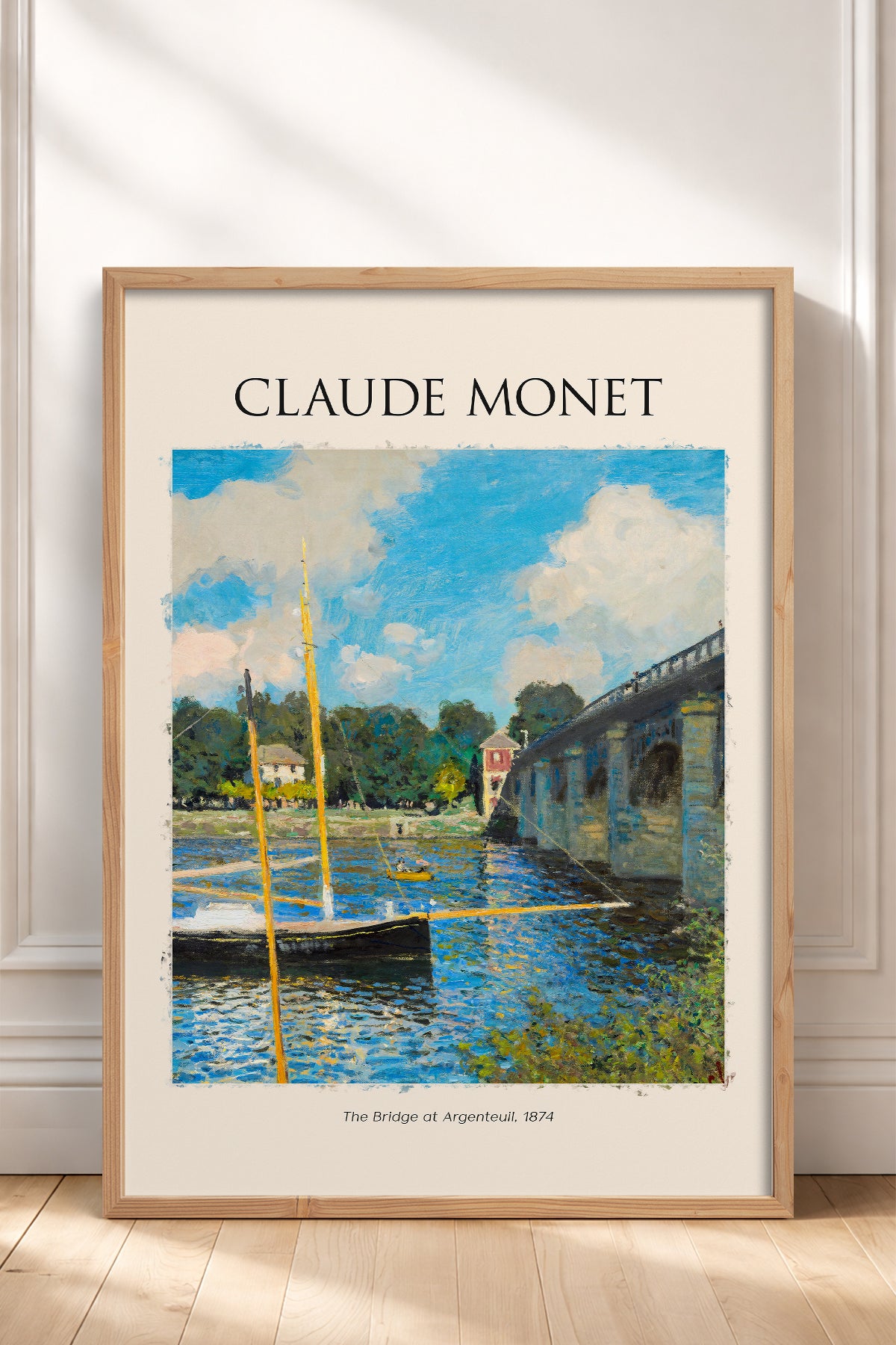 HOMEPACK Ahşap Çerçeveli Tablo Çerçeveli Poster Sanatsal Modern Duvar Dekoru MONET-06