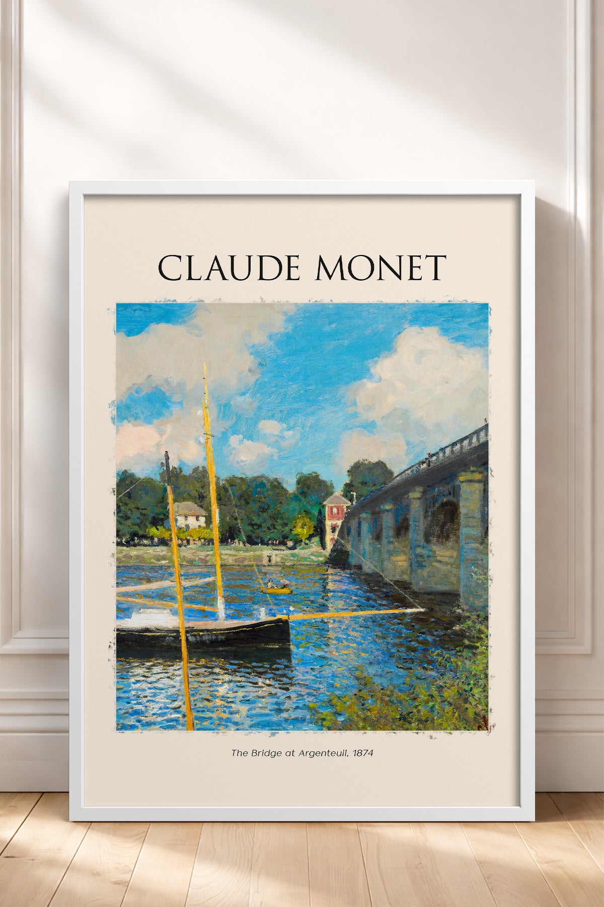 HOMEPACK Ahşap Çerçeveli Tablo Çerçeveli Poster Sanatsal Modern Duvar Dekoru MONET-06