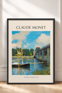 HOMEPACK Ahşap Çerçeveli Tablo Çerçeveli Poster Sanatsal Modern Duvar Dekoru MONET-06