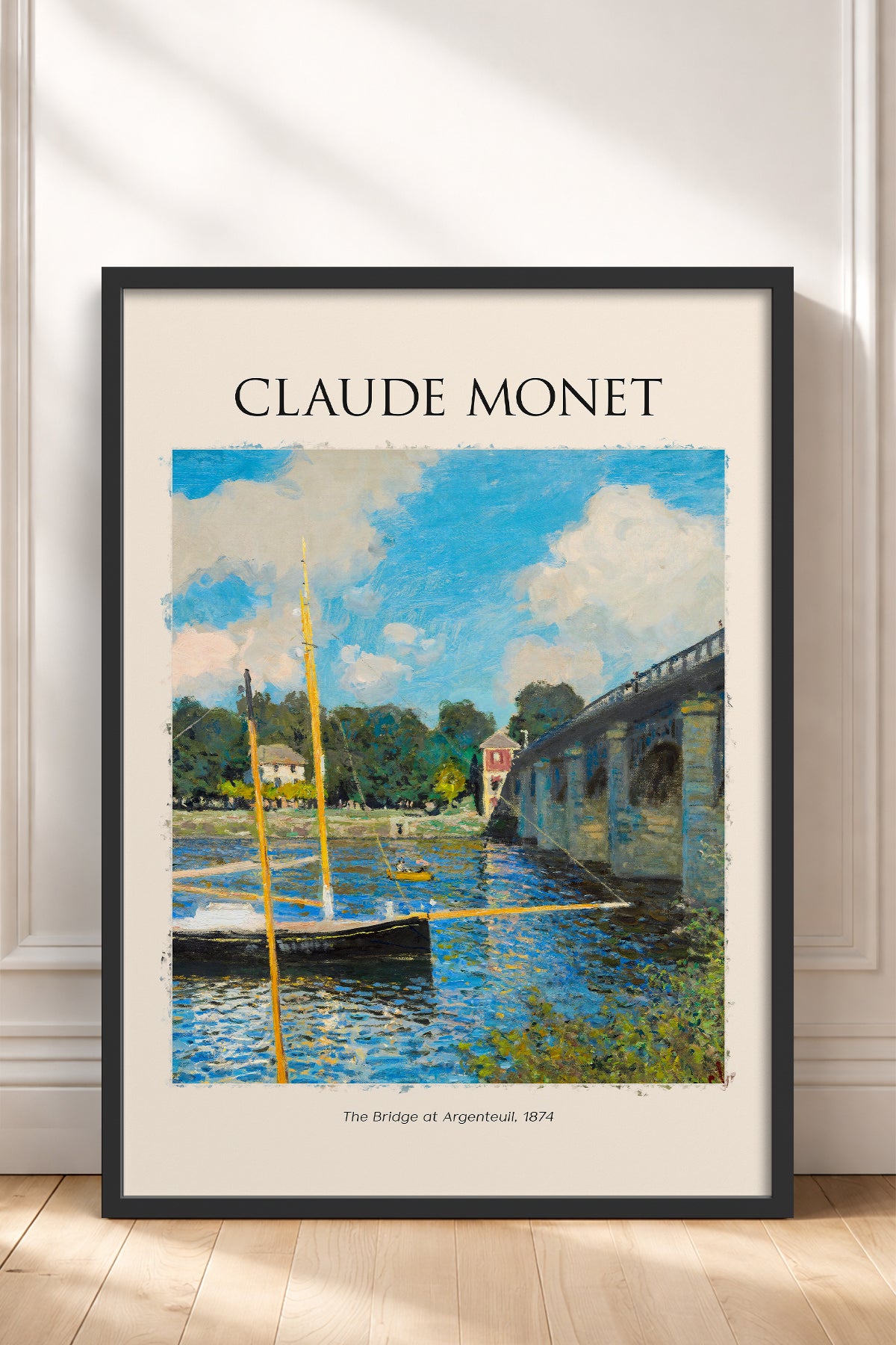 HOMEPACK Ahşap Çerçeveli Tablo Çerçeveli Poster Sanatsal Modern Duvar Dekoru MONET-06