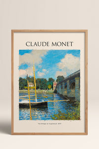 HOMEPACK Ahşap Çerçeveli Tablo Çerçeveli Poster Sanatsal Modern Duvar Dekoru MONET-06