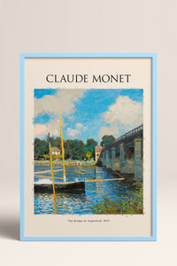 HOMEPACK Ahşap Çerçeveli Tablo Çerçeveli Poster Sanatsal Modern Duvar Dekoru MONET-06