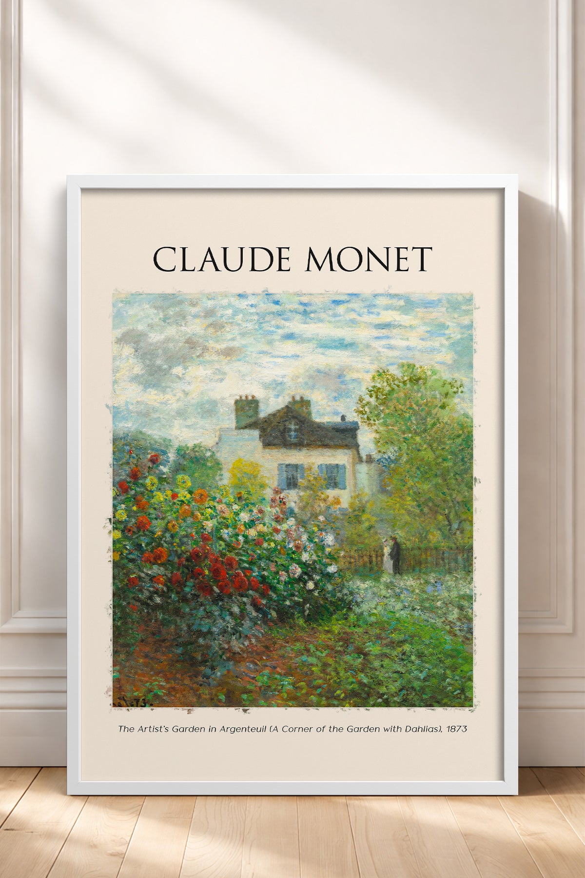 HOMEPACK Ahşap Çerçeveli Tablo Çerçeveli Poster Sanatsal Modern Duvar Dekoru MONET-07