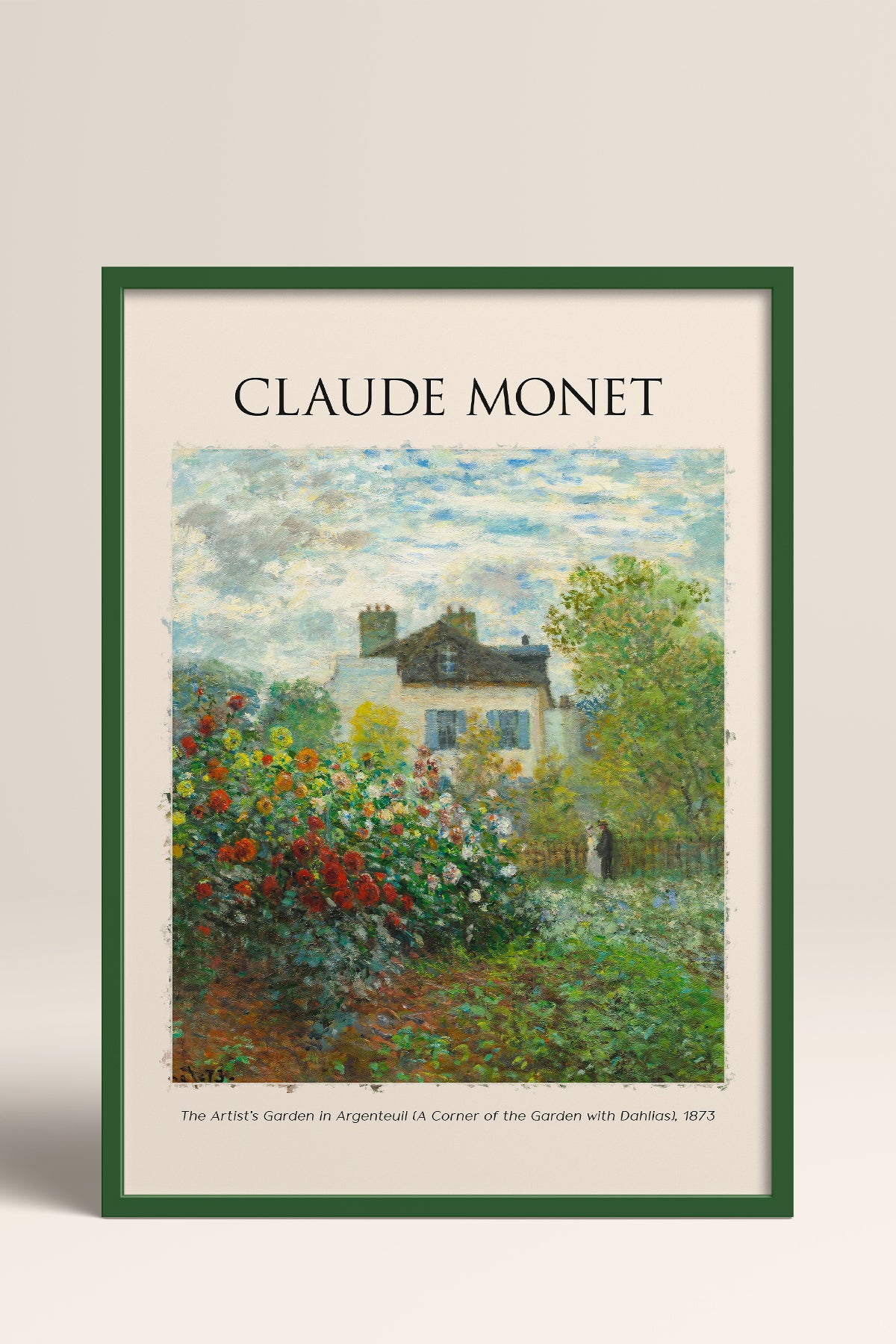 HOMEPACK Ahşap Çerçeveli Tablo Çerçeveli Poster Sanatsal Modern Duvar Dekoru MONET-07