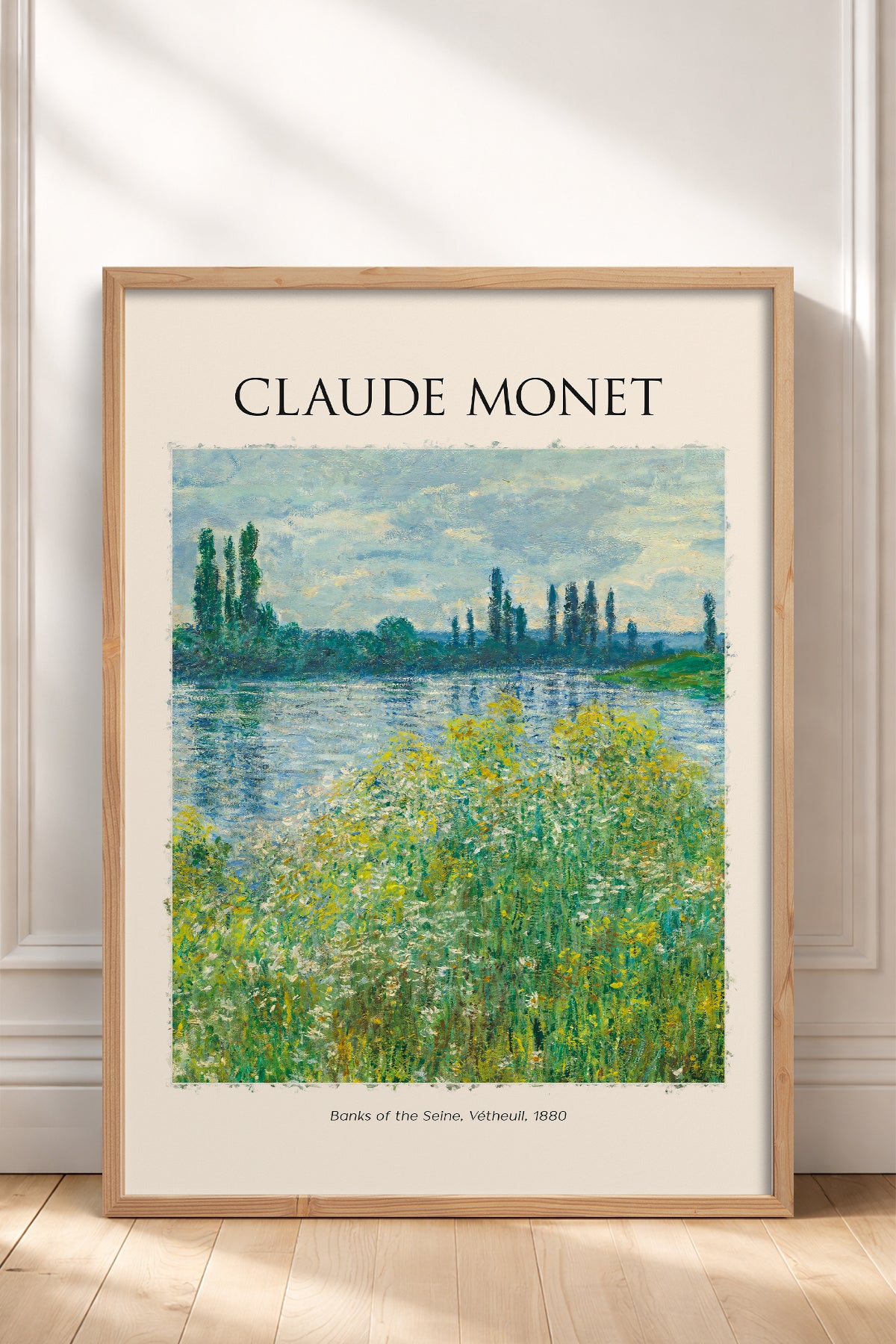 HOMEPACK Ahşap Çerçeveli Tablo Çerçeveli Poster Sanatsal Modern Duvar Dekoru MONET-08