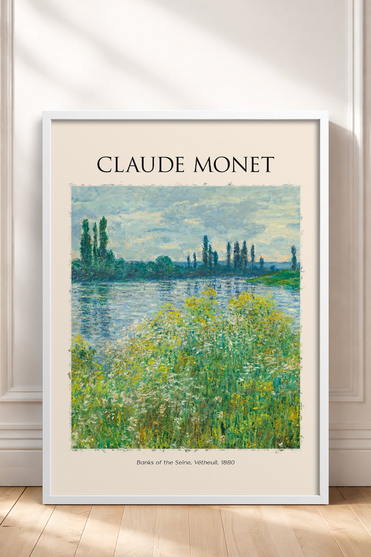 HOMEPACK Ahşap Çerçeveli Tablo Çerçeveli Poster Sanatsal Modern Duvar Dekoru MONET-08