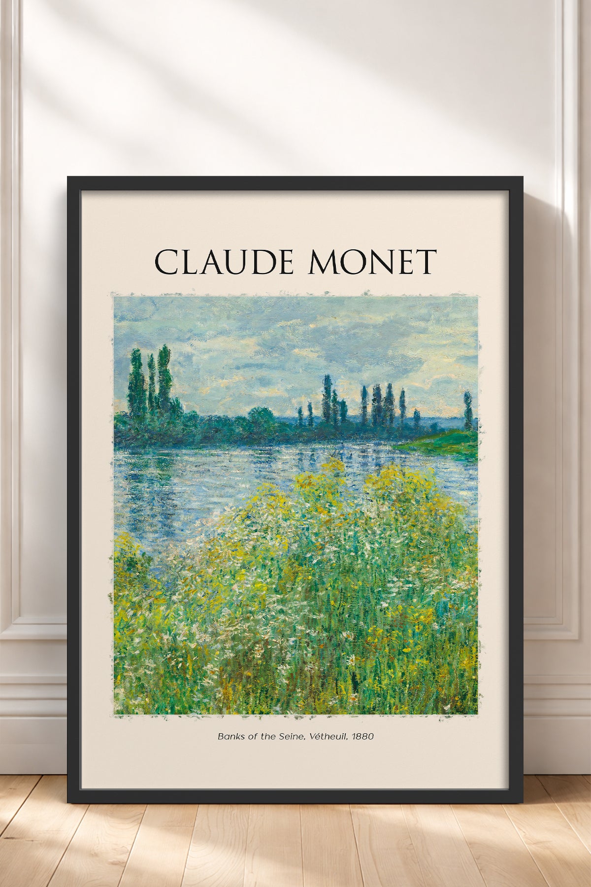 HOMEPACK Ahşap Çerçeveli Tablo Çerçeveli Poster Sanatsal Modern Duvar Dekoru MONET-08