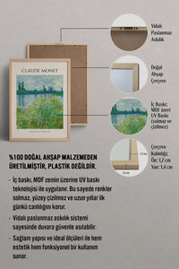 HOMEPACK Ahşap Çerçeveli Tablo Çerçeveli Poster Sanatsal Modern Duvar Dekoru MONET-08