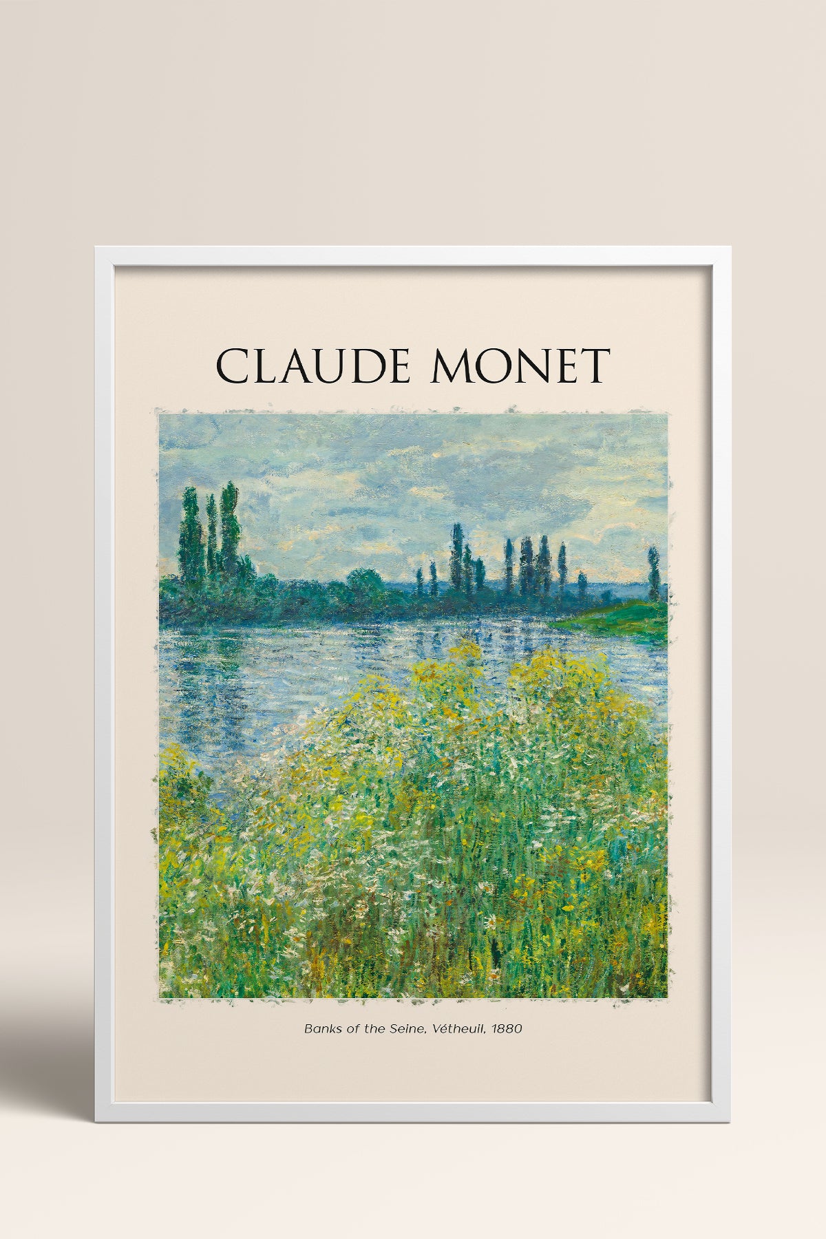 HOMEPACK Ahşap Çerçeveli Tablo Çerçeveli Poster Sanatsal Modern Duvar Dekoru MONET-08