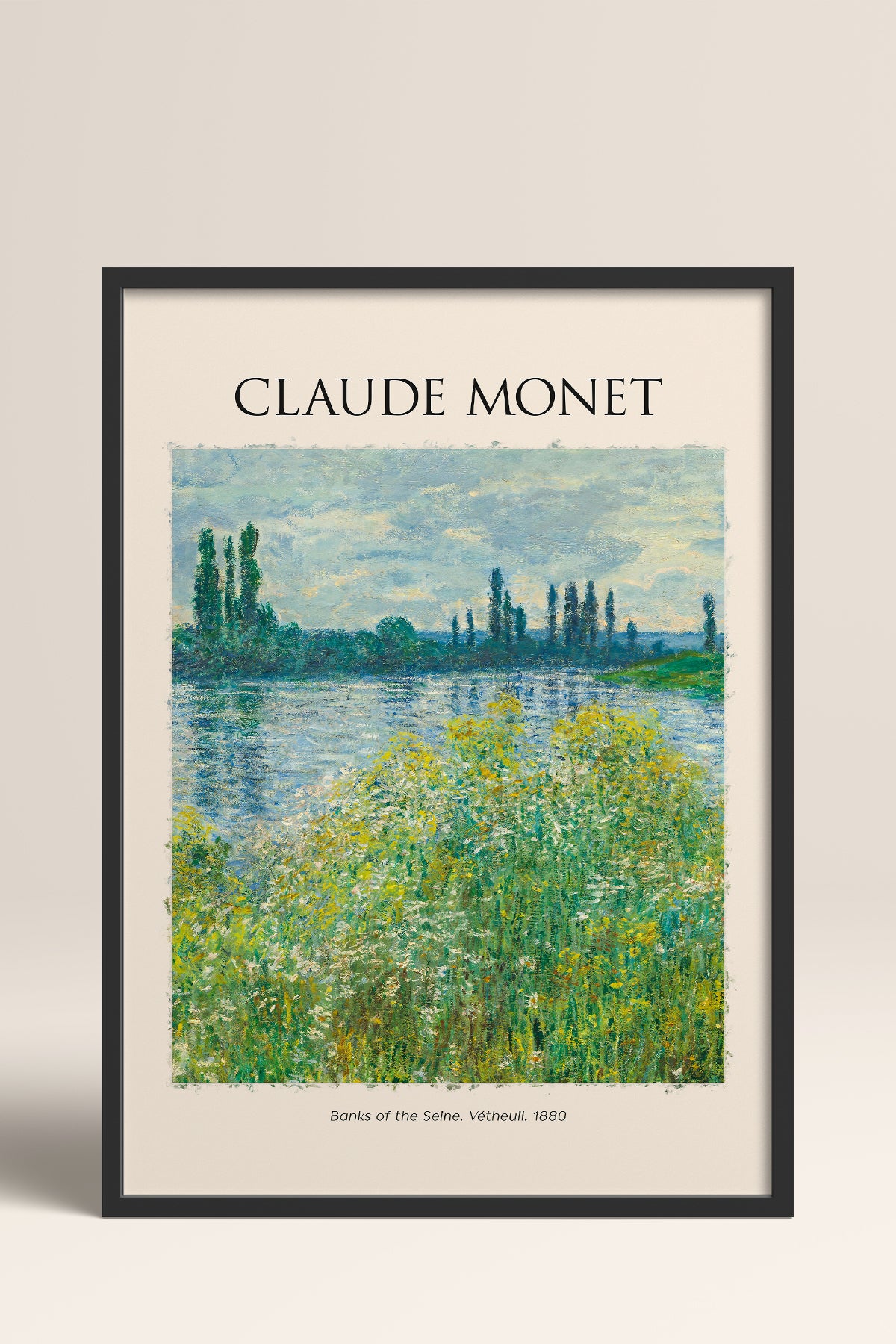 HOMEPACK Ahşap Çerçeveli Tablo Çerçeveli Poster Sanatsal Modern Duvar Dekoru MONET-08