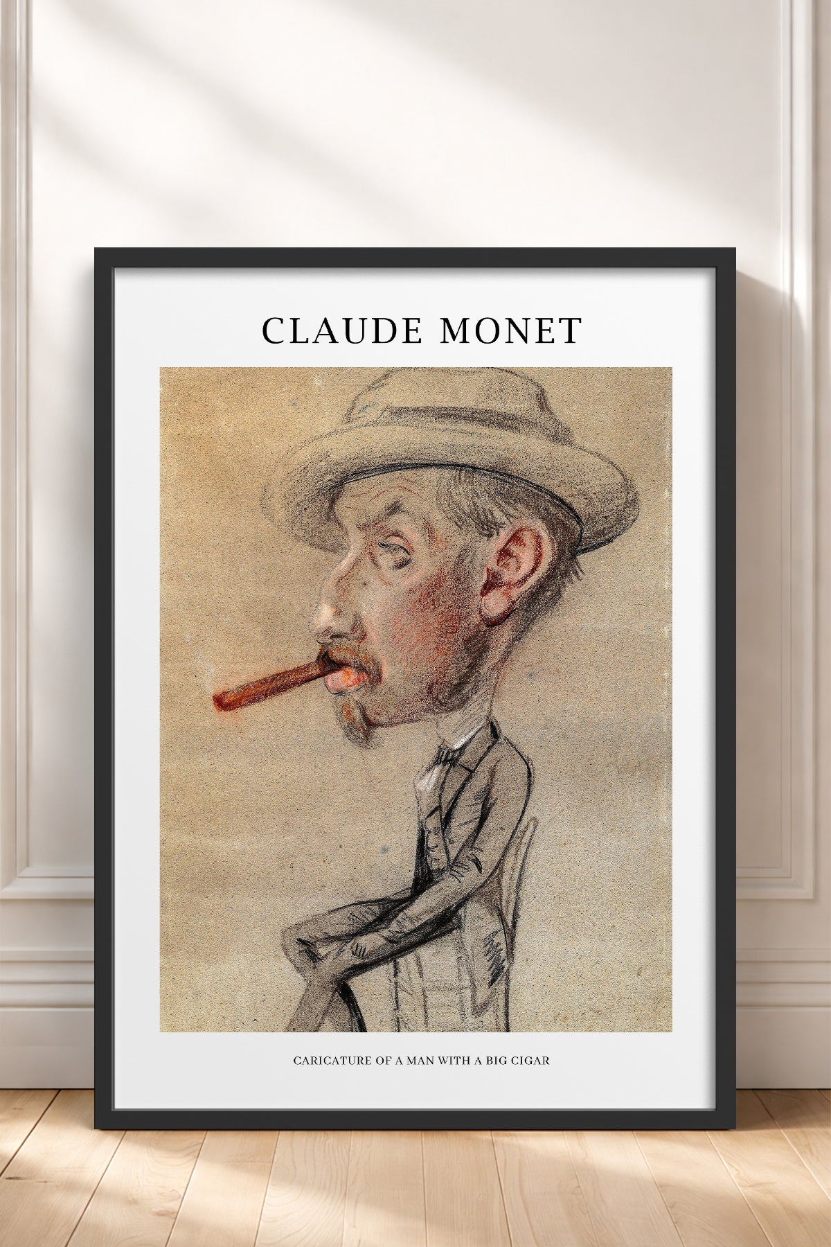HOMEPACK Ahşap Çerçeveli Tablo Çerçeveli Poster Sanatsal Modern Duvar Dekoru MONET-09