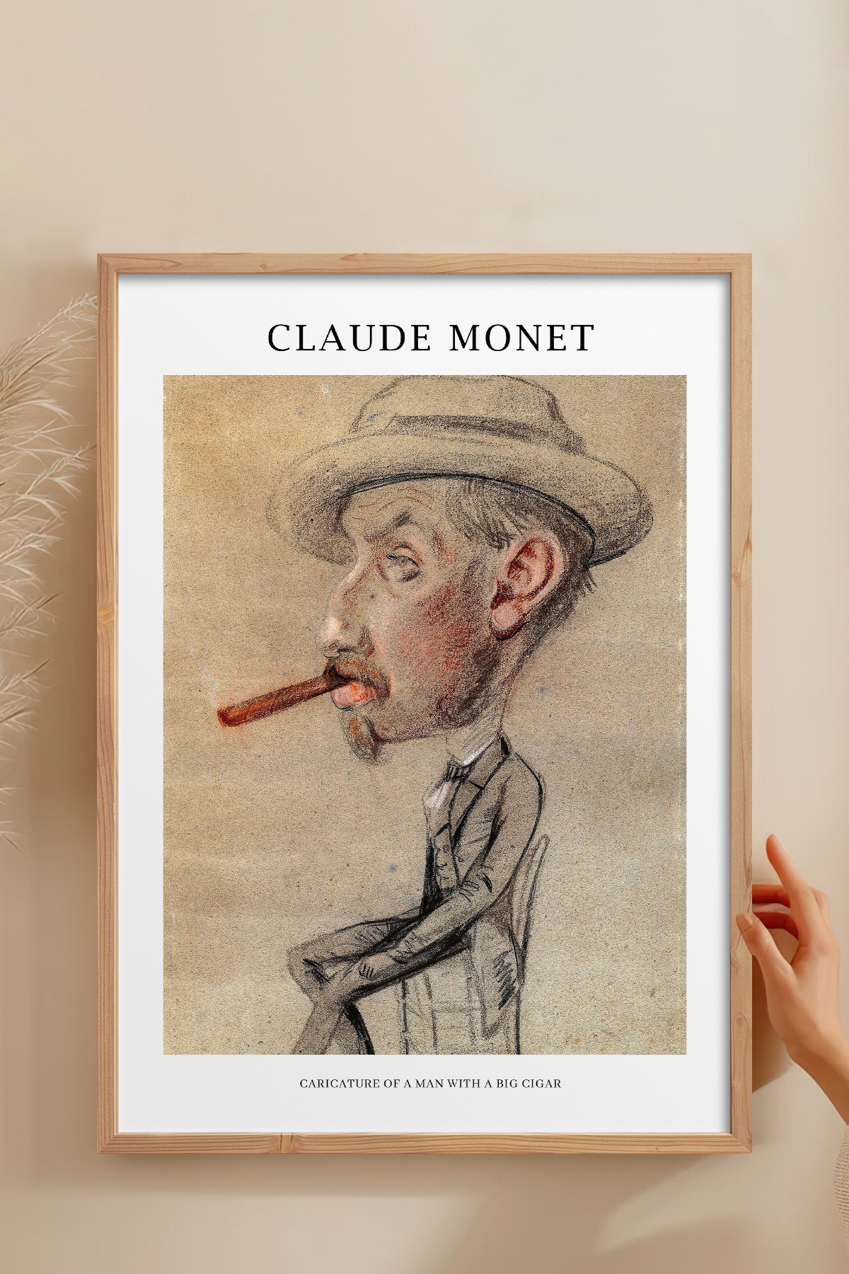 HOMEPACK Ahşap Çerçeveli Tablo Çerçeveli Poster Sanatsal Modern Duvar Dekoru MONET-09
