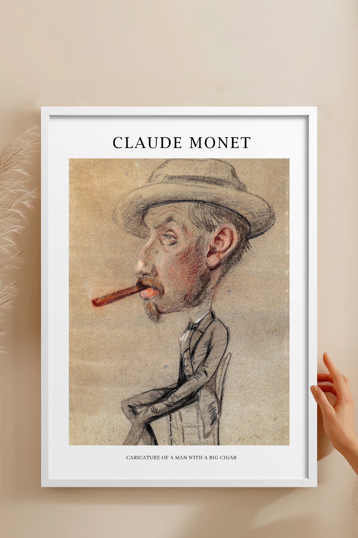HOMEPACK Ahşap Çerçeveli Tablo Çerçeveli Poster Sanatsal Modern Duvar Dekoru MONET-09