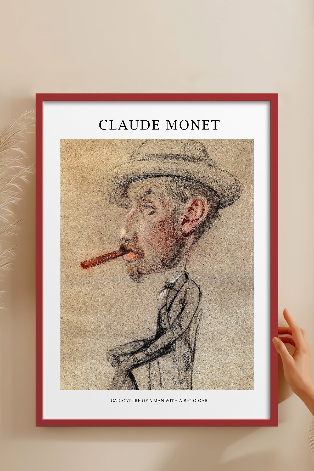HOMEPACK Ahşap Çerçeveli Tablo Çerçeveli Poster Sanatsal Modern Duvar Dekoru MONET-09