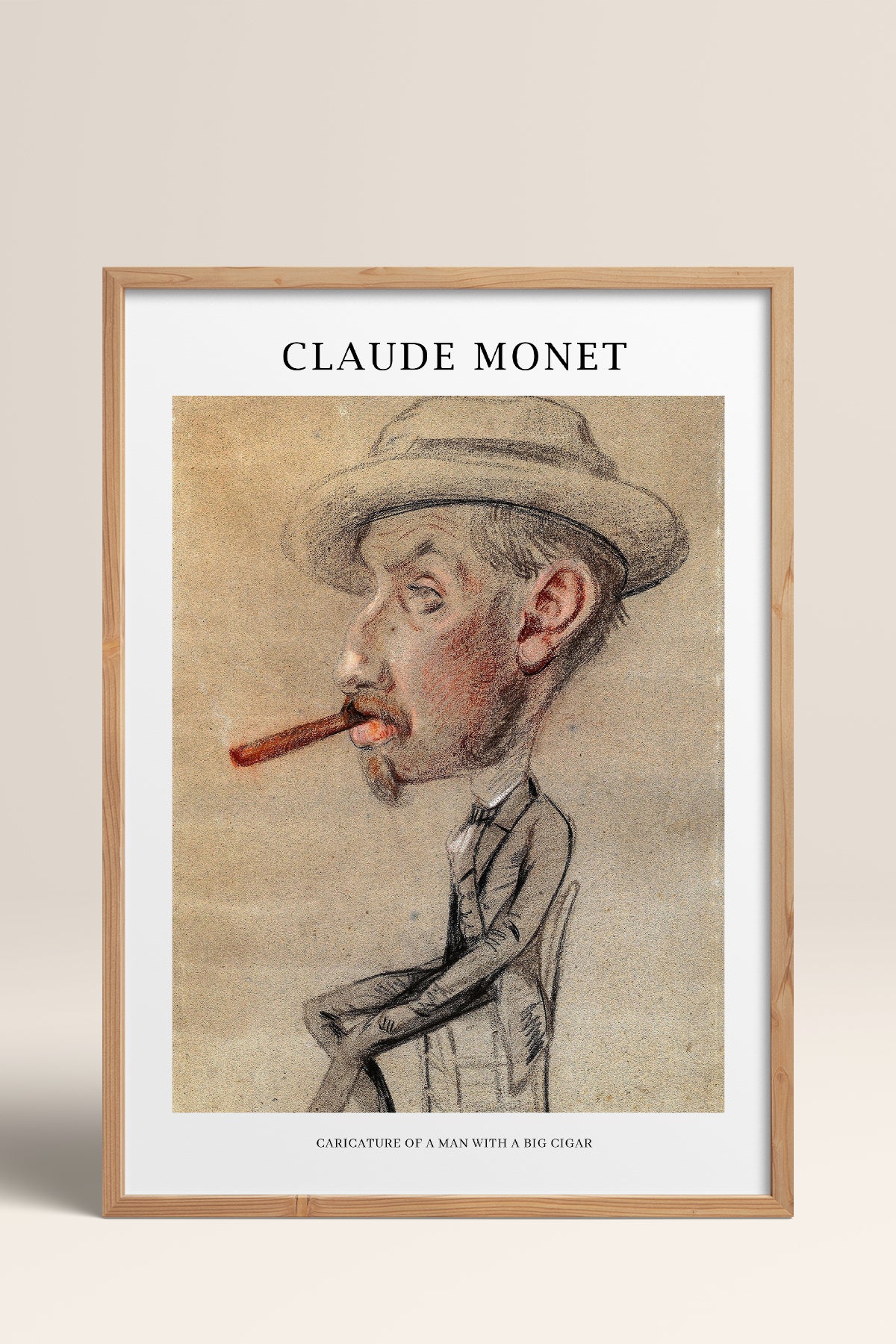 HOMEPACK Ahşap Çerçeveli Tablo Çerçeveli Poster Sanatsal Modern Duvar Dekoru MONET-09