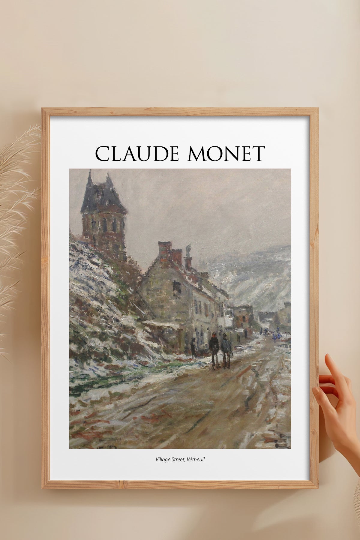 HOMEPACK Ahşap Çerçeveli Tablo Çerçeveli Poster Sanatsal Modern Duvar Dekoru MONET-11